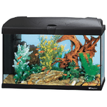 Hydor Acquario in vetro CAPRI 60 LED, Lampada Led, Capacita' 60 L, Filtro Interno e Riscaldatore, Nero