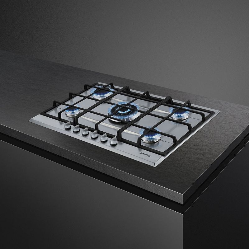 Smeg-P272XGH-piano-cottura-Acciaio-inossidabile-Da-incasso-Gas-5-Fornello-i-