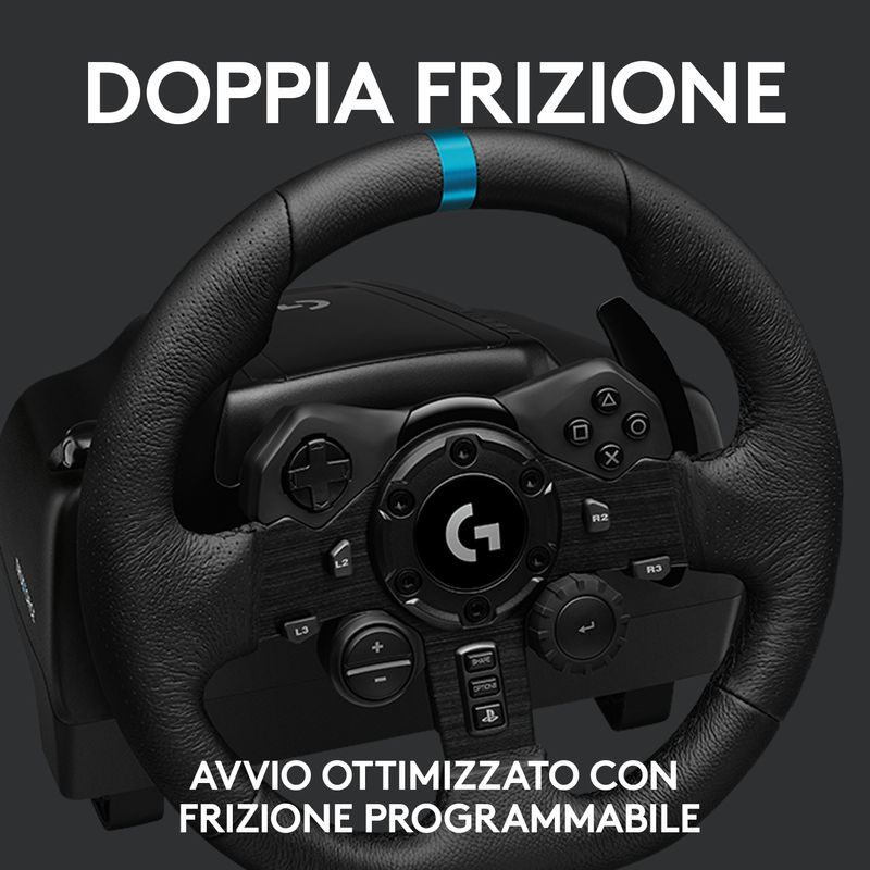 Logitech-G-G923-Nero-USB-2.0-Sterzo---Pedali-Analogico-Digitale-PC-PlayStation-4-PlayStation-5