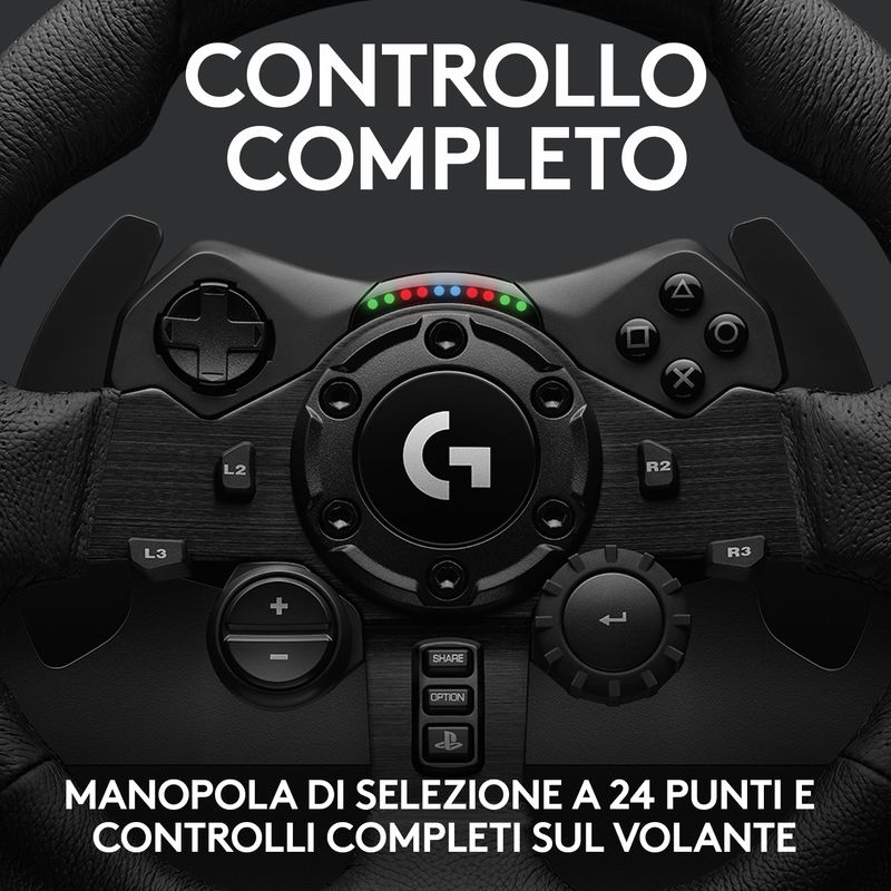 Logitech-G-G923-Nero-USB-2.0-Sterzo---Pedali-Analogico-Digitale-PC-PlayStation-4-PlayStation-5