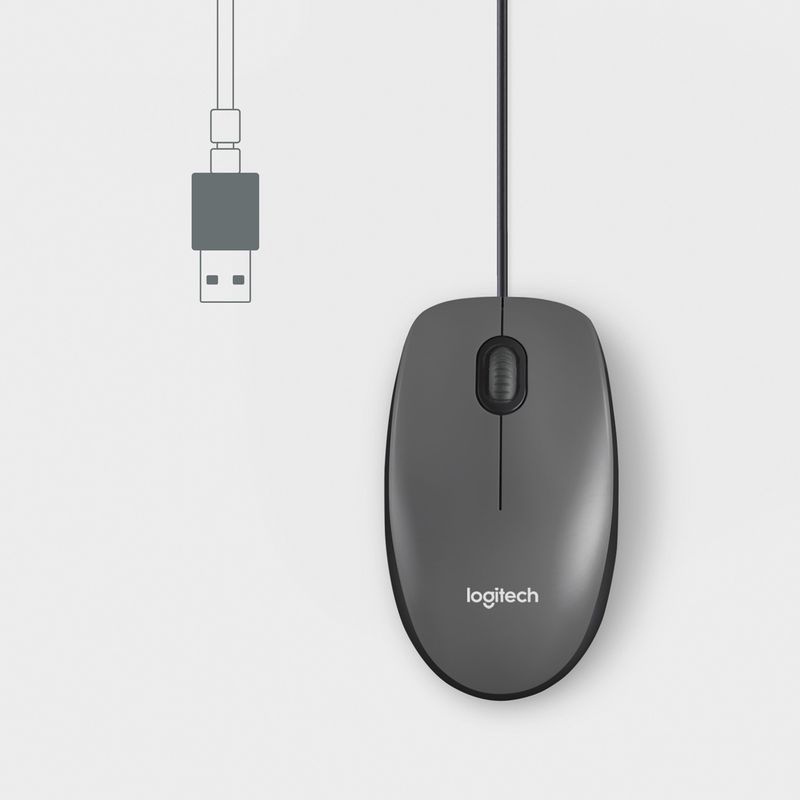 Logitech-M100-mouse-Ambidestro-USB-tipo-A-Ottico-1000-DPI