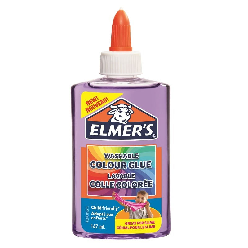 Elmer-s-Colla-Liquida-Colore-VIOLA-TRANSLUCIDO-Flacone-da-147-ml-Ideale-per-lo-slime