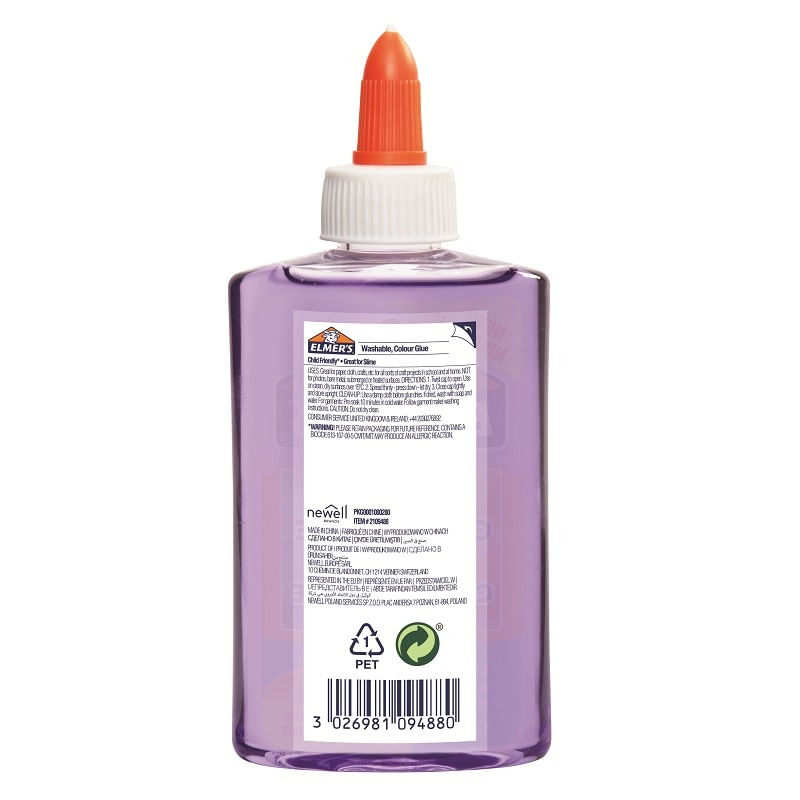 Elmer-s-Colla-Liquida-Colore-VIOLA-TRANSLUCIDO-Flacone-da-147-ml-Ideale-per-lo-slime