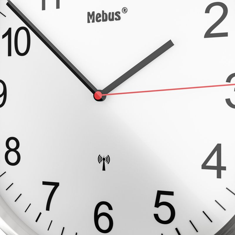 Mebus-19411-wall-table-clock-Parete-Mechanical-clock-Rotondo-Bianco