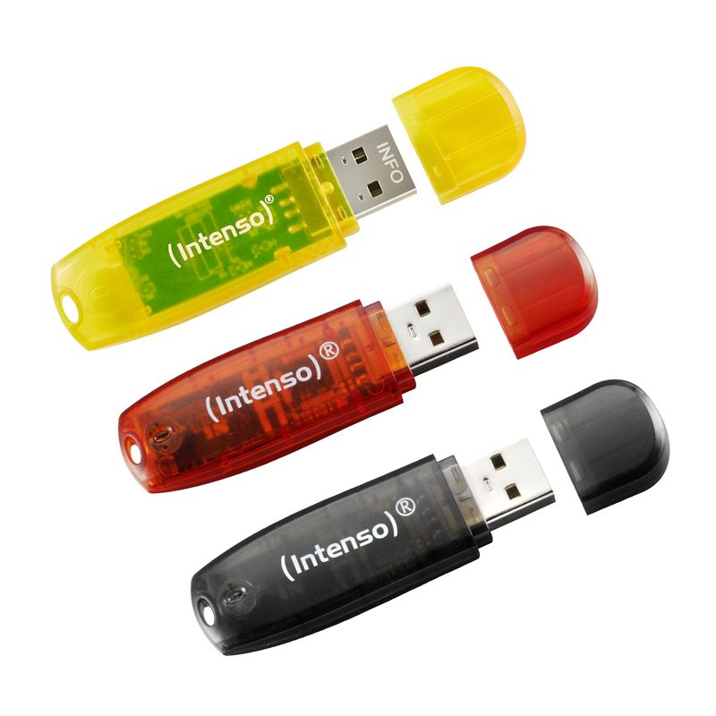 Intenso-Rainbow-3x32GB-Yellow-Red-Black-unita--flash-USB-USB-tipo-A-2.0-Trasparente