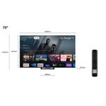 TCL C74 Series 75C745 TV 190,5 cm (75) 4K Ultra HD Smart TV Wi-Fi Nero 1000 cd/m²