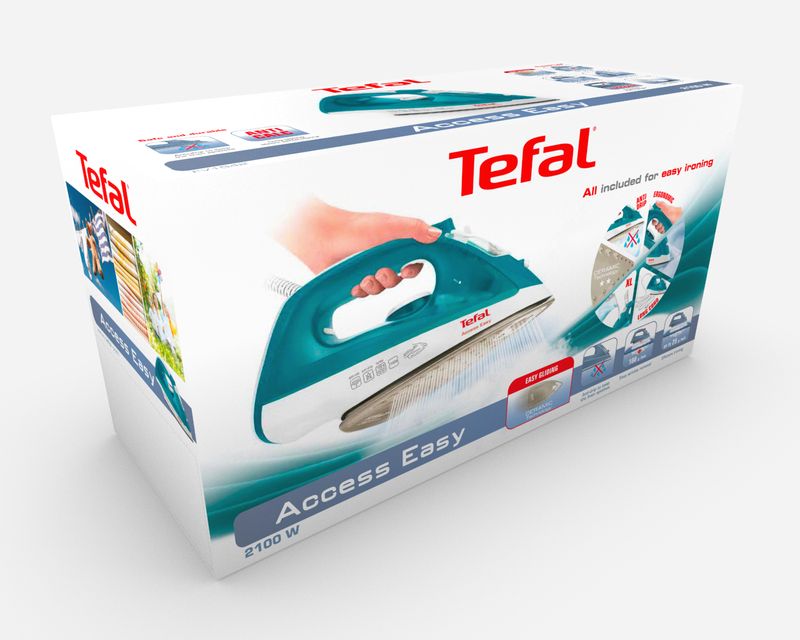 Tefal-Access-Easy-FV1542-ferro-da-stiro-Ferro-da-stiro-a-secco-e-a-vapore-Durilium-2000-W-Turchese-Bianco