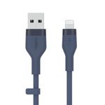 Belkin Cbl Siicone USB-A LTG 2M bleu Blu