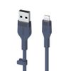 Belkin-Cbl-Siicone-USB-A-LTG-2M-bleu-Blu