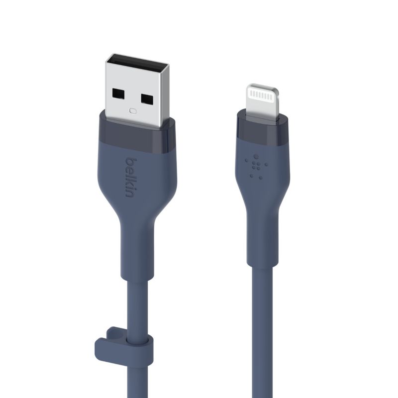 Belkin-Cbl-Siicone-USB-A-LTG-2M-bleu-Blu