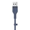 Belkin-Cbl-Siicone-USB-A-LTG-2M-bleu-Blu