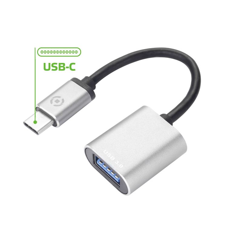 Celly-PROUSBCUSBDS-cavo-USB-USB-3.2-Gen-1--3.1-Gen-1--USB-C-USB-A-Argento