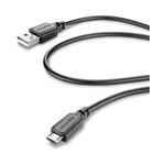 Cellular Line Cellularline USB Data Cable - Micro USB Cavo dati comodo e versatile Nero