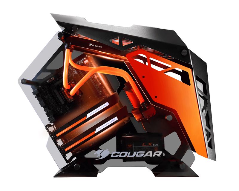 COUGAR-Gaming-Conquer-Midi-Tower-Nero-Arancione