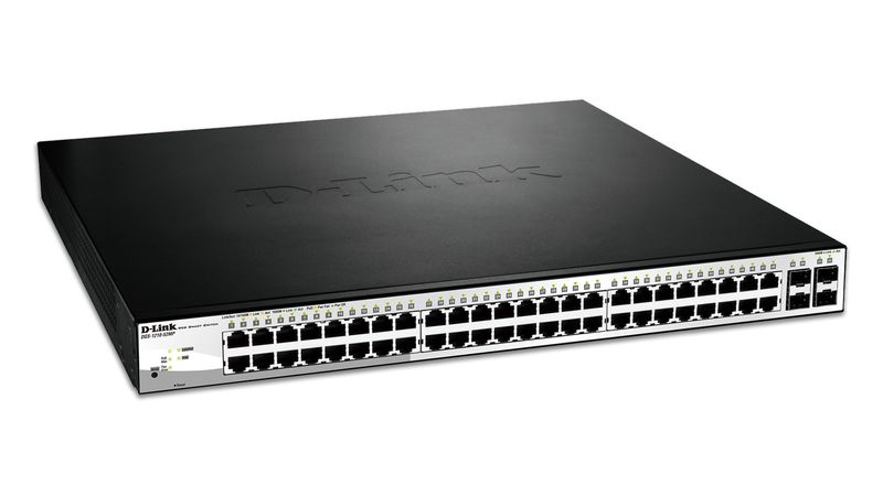 D-Link-DGS-1210-52MP-switch-di-rete-Gestito-L2-Gigabit-Ethernet--10-100-1000--Supporto-Power-over-Ethernet--PoE--1U-Nero