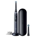 Braun Oral-B iO Spazzolino Elettrico Ricaricabile 8S Nero, 2 Testine, 1 Custodia Da Viaggio, 1 Spazzolino