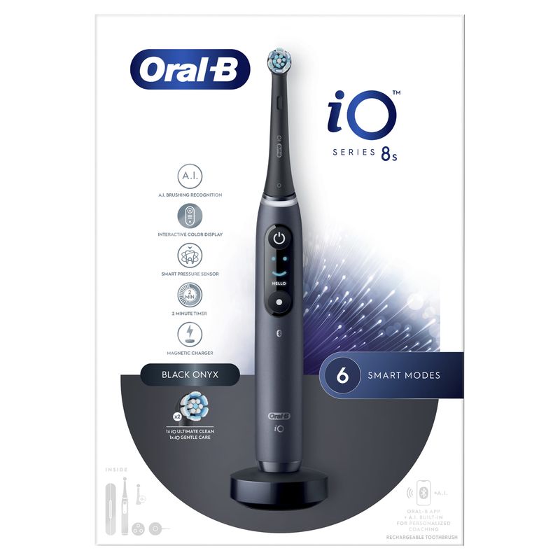 Oral-B-iO-Spazzolino-Elettrico-Ricaricabile-8S-Nero-2-Testine-1-Custodia-Da-Viaggio-1-Spazzolino