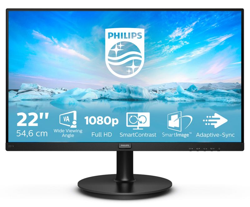 Philips-V-Line-221V8A-00-LED-display-546-cm--21.5---1920-x-1080-Pixel-Full-HD-Nero