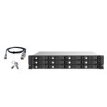 QNAP JBOD TL-R1220Sep-RP, 12 bay 2U rackmount SAS 12Gbps JBOD expansion enclosure with SAS expander, 2.5:/3.5" SAS 12Gbp