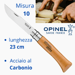 Opinel coltello coltellino tascabile misura 10 lama da 10 cm pieghevole tradizionale vintage