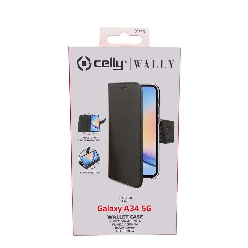 Celly-WALLY1036-custodia-per-cellulare-168-cm--6.6---Custodia-flip-a-libro-Nero