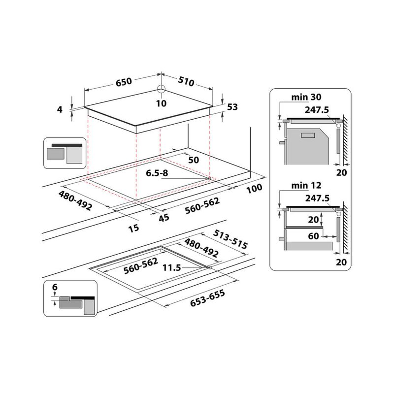 Whirlpool-SMO-658C-NE-Nero-Da-incasso-Piano-cottura-a-induzione-4-Fornello-i-