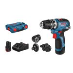 Bosch GSR 12V-35 FC 1750 Giri/min Senza chiave 590 g Nero, Blu, Rosso