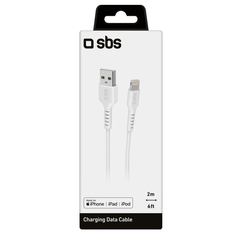 SBS-TECABLEUSBIP5289W-cavo-Lightning-2-m-Bianco