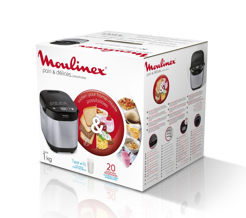 Moulinex-OW240E-Pain---Delices-Macchina-del-Pane-in-Acciaio-Inox-con-Funzione-Yogurt-e-20-Programmi-Automatici