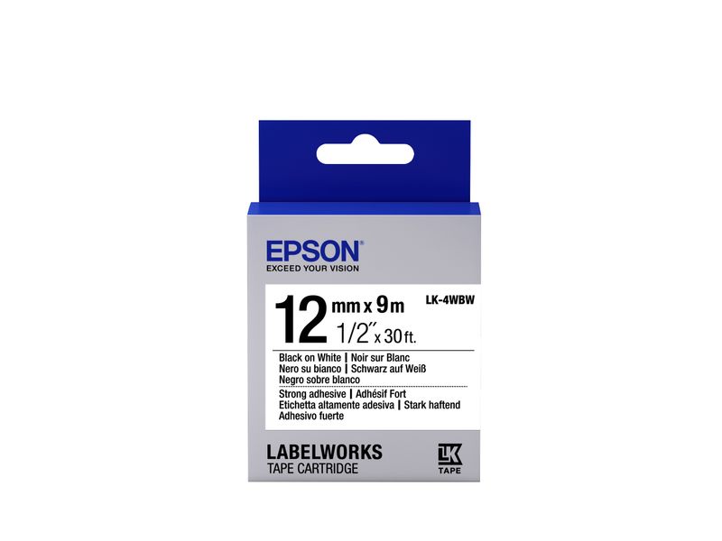 Epson-Nastro-fondo-Bianco-per-testo-Nero-altamente-adesivo-12-9-LK-4WBW