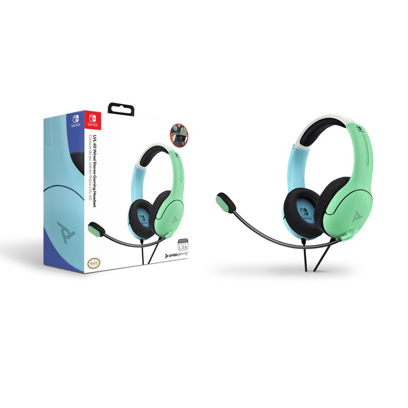 PDP-LVL40-Auricolare-Cablato-A-Padiglione-Giocare-Blu-Verde