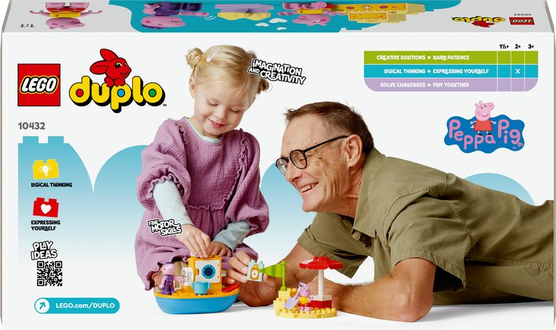 LEGO-DUPLO-Viaggio-in-Barca-di-Peppa-Pig-Giochi-Educativi-per-Bambine-e-Bambini-da-2-Anni-Giocattolo-per-l-Apprendimento-Prescolare-da-Costruire-con-2-Personaggi-Idea-Regalo-10432