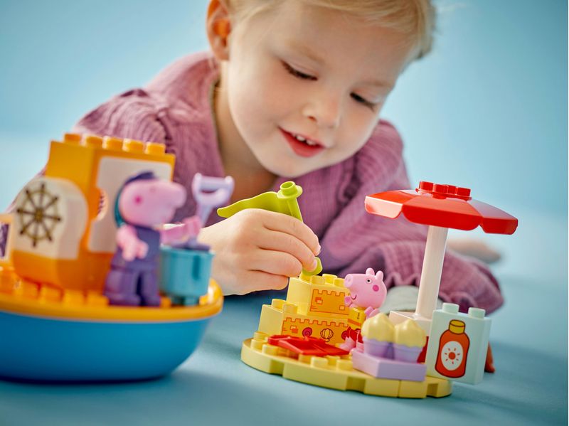 LEGO-DUPLO-Viaggio-in-Barca-di-Peppa-Pig-Giochi-Educativi-per-Bambine-e-Bambini-da-2-Anni-Giocattolo-per-l-Apprendimento-Prescolare-da-Costruire-con-2-Personaggi-Idea-Regalo-10432