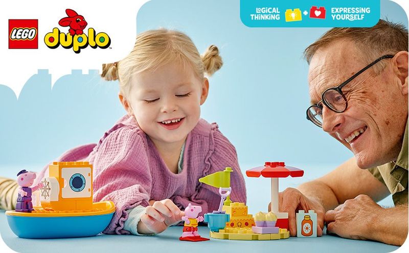 LEGO-DUPLO-Viaggio-in-Barca-di-Peppa-Pig-Giochi-Educativi-per-Bambine-e-Bambini-da-2-Anni-Giocattolo-per-l-Apprendimento-Prescolare-da-Costruire-con-2-Personaggi-Idea-Regalo-10432