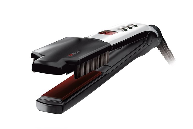 Valera-Swiss-X-Super-Brush-and-Shine-Piastra-per-capelli-Caldo-Nero-Argento-3-m