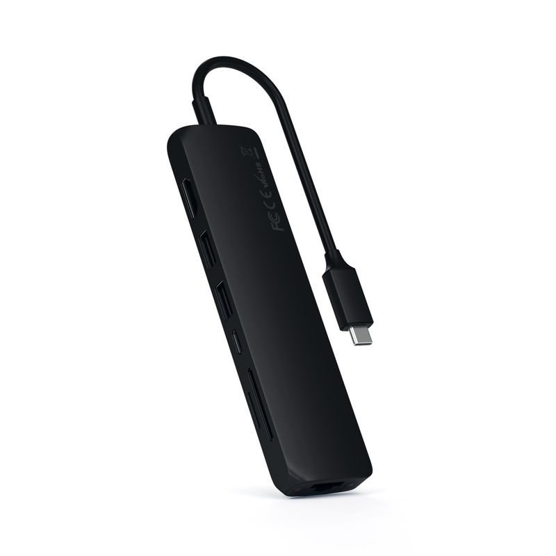 Satechi-ST-UCSMA3K-replicatore-di-porte-e-docking-station-per-notebook-Cablato-USB-3.2-Gen-1--3.1-Gen-1--Type-C-Nero