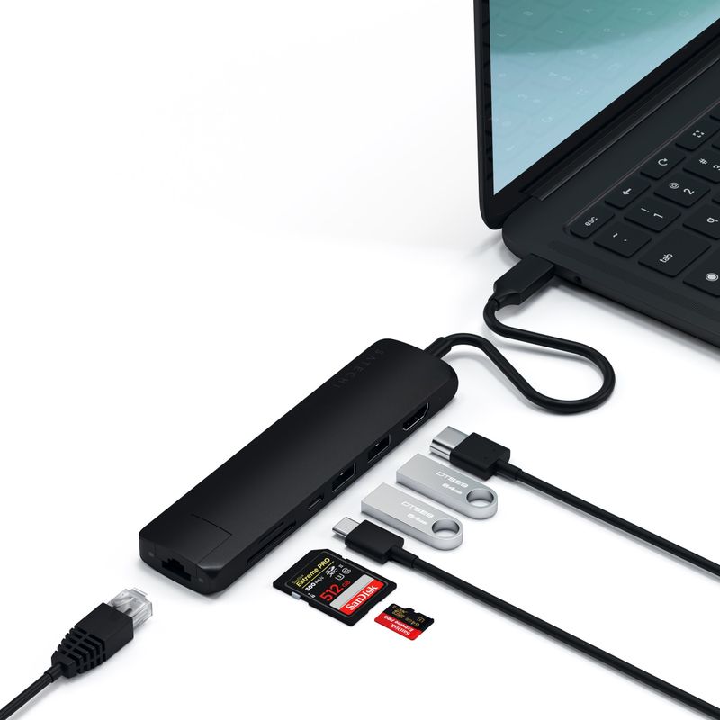 Satechi-ST-UCSMA3K-replicatore-di-porte-e-docking-station-per-notebook-Cablato-USB-3.2-Gen-1--3.1-Gen-1--Type-C-Nero