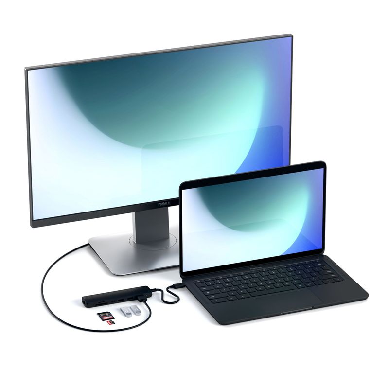 Satechi-ST-UCSMA3K-replicatore-di-porte-e-docking-station-per-notebook-Cablato-USB-3.2-Gen-1--3.1-Gen-1--Type-C-Nero