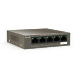 Tenda TEF1105P-4-38W switch di rete Non gestito L2 Fast Ethernet (10/100) Supporto Power over Ethernet (PoE) Grigio