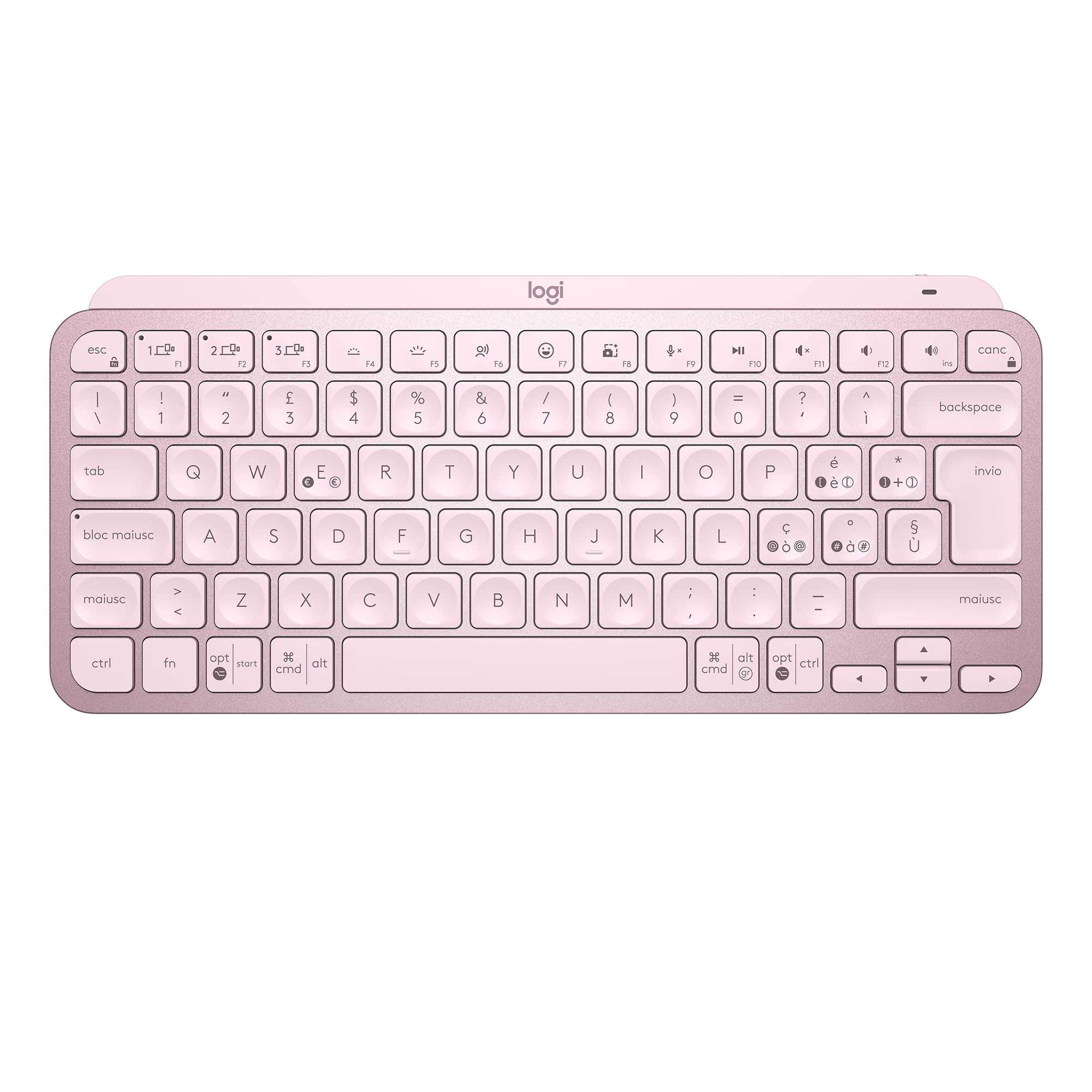 Logitech MX Keys Mini Tastiera Illuminata Wireless, Minimal, Compatta, Bluetooth, Retroilluminata, USB-C