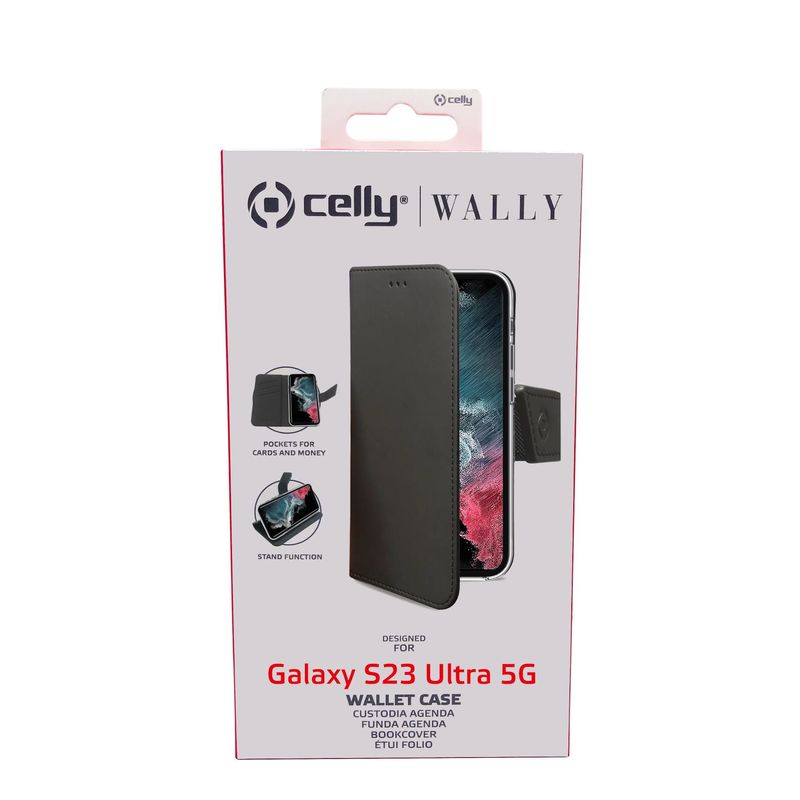 Celly-Wally-custodia-per-cellulare-173-cm--6.8---Custodia-flip-a-libro-Nero