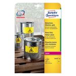 Avery L6107-20 etichetta autoadesiva Rettangolo con angoli arrotondati Permanente Giallo 240 pz