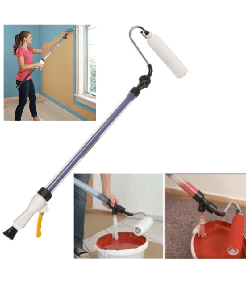 Trade Shop Traesio-rullo Pittura Con Serbatoio Ricaricabile Antigoccia Con Manico Telescopico -