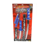 Trade Shop Traesio-armi Samurai Set Spada Katana Ninja Gioco Giocattolo Bambini -