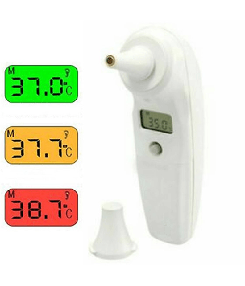 Trade Shop Traesio-termometro Infrarossi Digitale Orecchio Con Display 3 Colori 32.0 A 42.9°c 1 Sec -