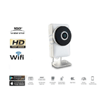 Trade Shop Traesio-telecamera Ip Cam 1 Mpx 720p Wireless Wifi Registra Micro Sd Wide Eye 180 Gradi -