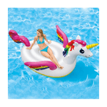 Trade Shop Traesio-unicorno Gonfiabile Gigante Isola Materassino Mare Piscina 224x164 Cm -