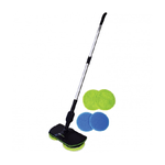 Trade Shop Traesio-scopa Maid Pulisce Lucida Pavimenti Micro Fibra Cattura 2 Teste Rotanti Wireless -