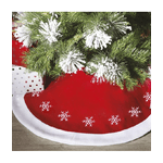 Trade Shop Traesio-tappeto Gonna Copertura Base Albero Di Natale 105cm Rosso Decorazioni Natalizie -