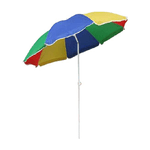 Trade Shop Traesio-ombrellone Mare Spiaggia Giardino Acciaio Grande 210 Cm Arcobaleno Colorato -